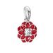 Dora White Copper Plated Silver Magnolia Snowflake Pendant Four Leaf Clover Pendant Beaded DIY Accessories Beads_ipsvogv.com