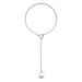Women's Jewelry Fashion Love Lock Peach Heart Necklace Stainless Steel Electroplated Silver Necklace Punk Gothic Cuban Necklace Decoration_ipsvogv.com
