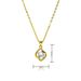 6MM Round Single Zircon Pendant Necklace - Four-Prong Setting, Simple & Elegant Women's Jewelry For All Occasions_ipsvogv.com