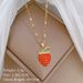 Fruit 【 】 Strawberry Light Luxury Charm Gorgeous Full Diamond Necklace Women's Versatile Clavicle Titanium Steel Chain 【 】_ipsvogv.com