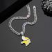 Fashion Jewelry Yellow And White Oil Drop Vikings Team Logo Pendant Single Pendant Personality Full Diamond Hip Hop Necklace_ipsvogv.com