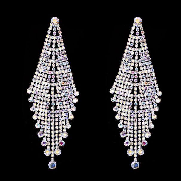 Unisex Jewelry Popular Exaggerated Tassel Dazzling Claw Chain Rhinestone Earrings Earrings_ipsvogv.com