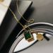 Pulling Necklace Women's Summer New INS Cool Green Pendant Temperament Collar Chain Trend Titanium Steel Jewelry_ipsvogv.com