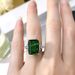 S925 silver 10*14 rectangular flat emerald ring for women, simple and elegant, one piece for delivery_ipsvogv.com