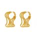 Gold-Plated Copper Design Twisted Geometric Metal Ball Elegant Versatile Vintage Style Earrings For Women_ipsvogv.com