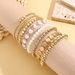 Bohemian Style Women's Multi Layer Beaded Bracelet Set Personalized Copper Beads Pearl Design Niche Stacking Bracelet_ipsvogv.com
