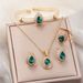 Jewelry Set Women's Water Drop Gem Series Necklace Earrings Ring Bracelet Four piece Set _ipsvogv.com