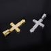 Unisex Cross Diamond Alloy Pendant Men's Personality Trend Hip Hop Cuban Chain_ipsvogv.com