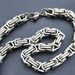 Heavy Men's 10mm Width Stainless Steel Original Color Solid Chain Necklace_ipsvogv.com