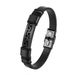 New hollow out ten thousand character Great Wall pattern jewelry men's trend genuine leather titanium steel bracelet_ipsvogv.com