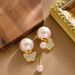 High Version Fashionable Small Diamond Butterfly Pendant, Pearl Earrings, Female Minimalist Temperament, High-end Silver_ipsvogv.com