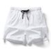 Men's Clothing Summer pants new style ice silk thin fashion casual loose drawstring three-quarter pants men's beach swimming large size shorts_ipsvogv.com