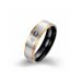 New Titanium Steel And Personalized Two Tone Temperament Couple Ring Bracelet_ipsvogv.com