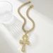 Full diamond key pendant personalized alloy necklace accessories safety buckle hip hop Cuban chain_ipsvogv.com