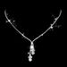 Hot Selling Bridal Wedding Jewelry Accessories Simple Shiny Rhinestone Zircon Necklace Earrings 493_ipsvogv.com