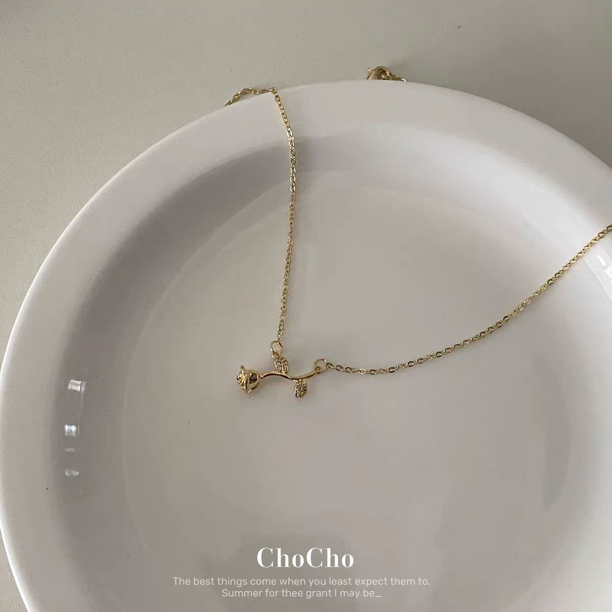 Princess" Lace Temperament Short Necklace Choker Clavicle Chain Light Luxury Niche Jewelry_ipsvogv.com