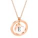 personality simple fashion geometric round 26 initials hollow smooth love rose gold necklace_ipsvogv.com
