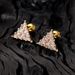 Unisex hip hop triangle thread ear pins for men micro inlaid zircon ear studs popular personality trend ear jewelry_ipsvogv.com