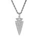 Unisex New Style Arrow Pendant Micro Inlaid Zircon Carrot Pendant Full Diamond Hip Hop Pendant Real Gold Necklace_ipsvogv.com