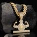 Full Diamond Muscle Money Bag Hip Hop Pendant Creative Design Exaggerates Alloy Water Diamond Cuban Chain Necklace_ipsvogv.com