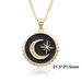 Unisex Star And Moon Necklace Women's Trendy Temperament Copper Micro Diamond Pendant Clavicle Chain Personalized Oil Drop Pendant Necklace_ipsvogv.com