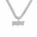 Hip hop full diamond letter MONEY pendant necklace trendy exaggerated punk Cuban bone chain jewelry_ipsvogv.com