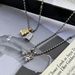 Titanium Steel Chain Micro Inlaid Zircon Bear Pendant Necklace Ins Niche Design Fashion Versatile Necklace Sweater Chain_ipsvogv.com