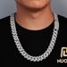 Men's Jewelry Hip Hop 18mm Three Row Diamond Bubble Cuban Chain Trend Jewelry Men's Zircon Necklace_ipsvogv.com