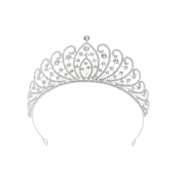 2023 New Bride Rhinestone Tiara Wedding Dress Crown Princess Crown Handmade Diamond Headband Performance Hair Crown_ipsvogv.com