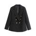 Women's textured casual fashion loose suit jacket_ipsvogv.com