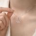 S Pure Silver Hollowed Out Necklace For Women, With Niche High-end Feel, Simple And Agile Double Star Collarbone Chain,_ipsvogv.com