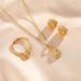 sugar Citrine Niche Design Small Exquisite Necklace Ring Earrings Set Jewelry Female_ipsvogv.com