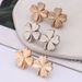 Four leaf clover metal waist buckle detachable no seam no nail waist button jeans waist buckle artifact_ipsvogv.com