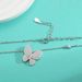 Silver Moissanite Full Diamond Butterfly Necklace For Women Simple And Versatile Temperament Clavicle Chain Earrings Set_ipsvogv.com
