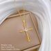 【 】 Thread Hollow Cross Fashionable Light Luxury Temperament Gorgeous Full Diamond Necklace Women's Versatile Clavicle_ipsvogv.com