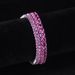 Rainbow Color Mixed Gemstone Bracelet 3/4/5mm Tennis Chain S925 Sterling Silver Inlaid Cultured Ruby Bracelet_ipsvogv.com