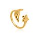 Women’s Jewelry Set Fashion Gold Retro Star And Moon Ring Personality Design Ring Fashionable And Versatile Commuter Open Ring_ipsvogv.com