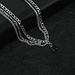 Black Diamond Multi Layer Necklace For Men And Women, High End Design, Titanium Steel Hip Hop Clavicle Necklace, Non Fading Female_ipsvogv.com