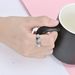 Jewelry titanium steel diamond snakeskin pattern rotating ring ring neutral style men and women trendy cool wear hand jewelry_ipsvogv.com