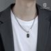 Nameplate Necklace For Men, Trendy And Versatile Design, Niche Fashion, Light Luxury, Men's Nameplate, Collarbone Chain,_ipsvogv.com