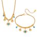 Retro Medieval Style Tassel Necklace For Women Titanium Steel Electroplating Non Fading Personality Bracelet Ethnic Style Set_ipsvogv.com