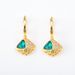 Diamond inlaid emerald with a high-end feel, light luxury, gold earrings for women's Instagram style_ipsvogv.com