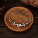 Women's Jewelry Fashion Niche Design Simple Stainless Steel Beaded Zircon Three Dimensional Frosted Love Bracelet_ipsvogv.com