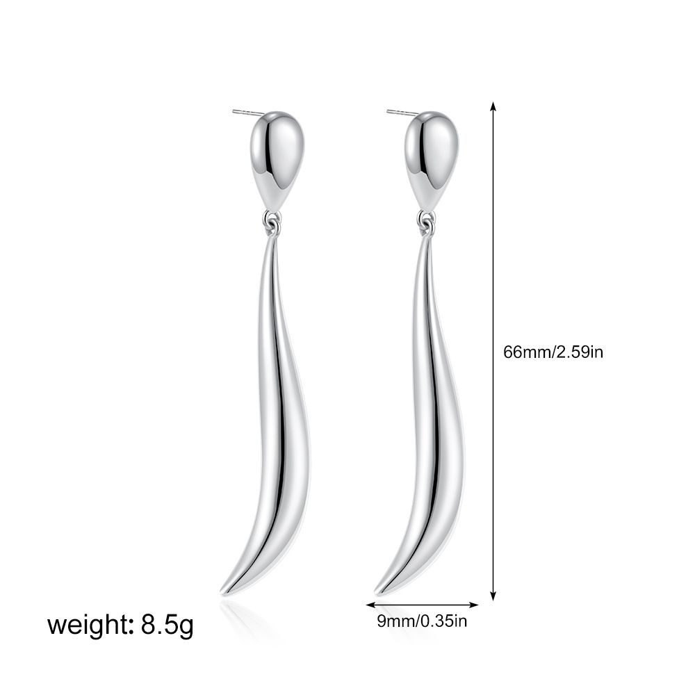 Women’s Jewelry Set Fashion Creative Simple Personality Earrings Gold Plated Splicing Strips Fashionable Niche Water Drop Earrings For Women_ipsvogv.com