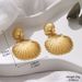 Metallic Niche High End Earrings Light Luxury New Earrings Starfish Shell Silver Needle Design Earrings_ipsvogv.com