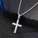 Full Diamond Cross Men, Trendy Street Style Twist Chain, Rap Hip-Hop Alloy Necklace For Men And Women_ipsvogv.com