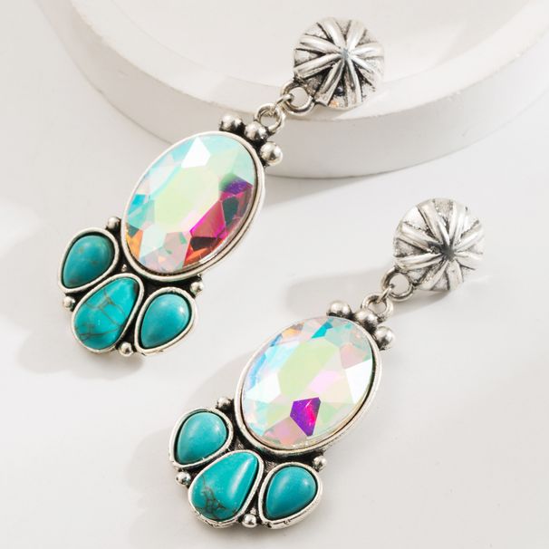 Fashionable Bohemian Turquoise With Trendy And Versatile Socialite Earrings_ipsvogv.com