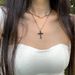 Trendy And Fashionable Double Layered Cross Necklace, Niche Personality, High-end Sense, New Clavicle Chain, Versatile_ipsvogv.com