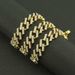 Trendy and fashionable full diamond Cuban chain necklace, street hip-hop trendy accessory, width 15mm_ipsvogv.com