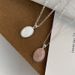 Natural White Moonstone Necklace, Women's Oval Pendant Ins, Niche, Simple, High-end Feeling, Collarbone Chain, Silver_ipsvogv.com